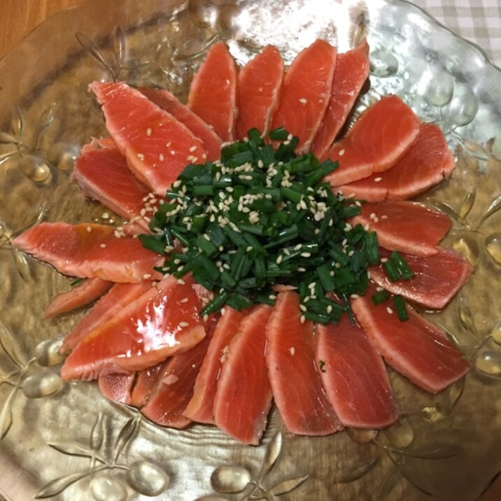 サーモンのたたき和風ソースがけ レシピ 作り方 By ボンド子 楽天レシピ サーモンのたたき和風ソースがけ レシピ 作り方 By ボンド子 楽天レシピ